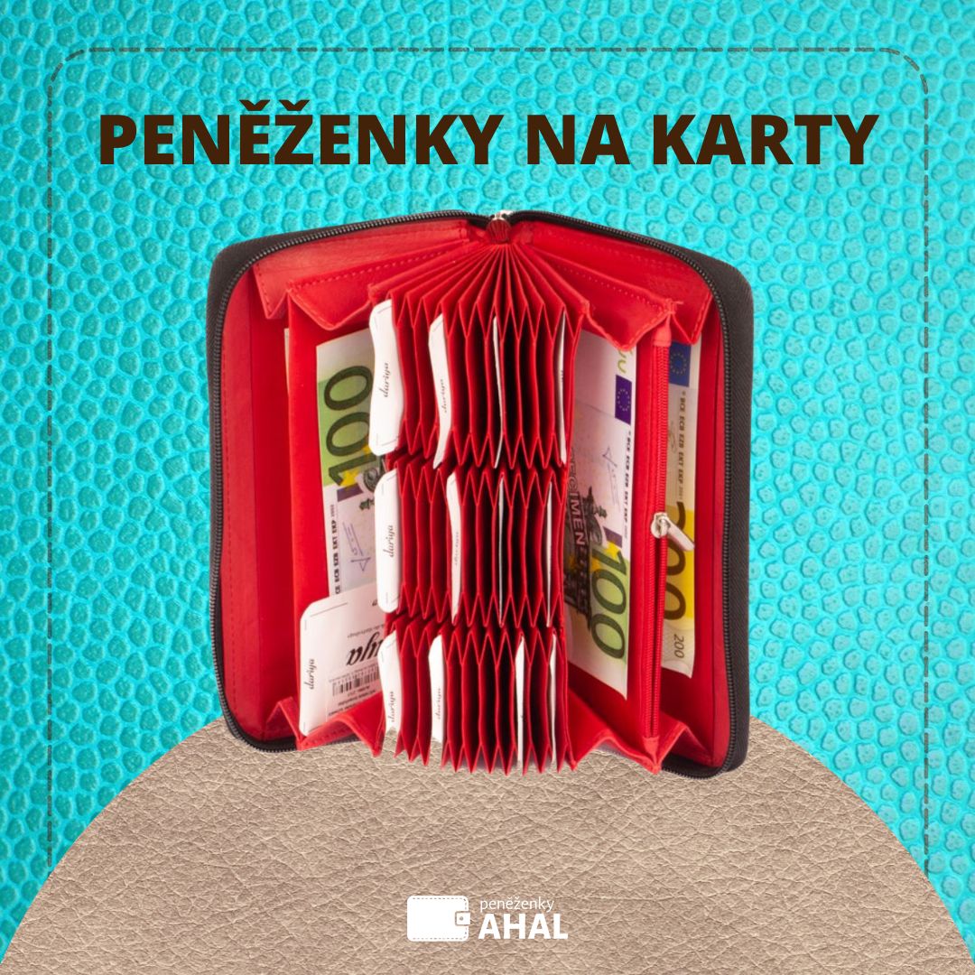 Peněženky s mnoha kapsami na karty