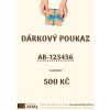 Dárkový poukaz v hodnotě 500 Kč píklad